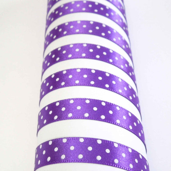 Micro Dot Ribbon Purple Berisfords 10mm - 15mm