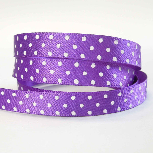 Micro Dot Ribbon Purple Berisfords 10mm - 15mm