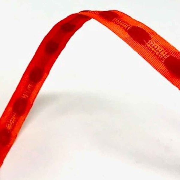 10mm Bobble Ribbon Tangerine/Red - Berisfords