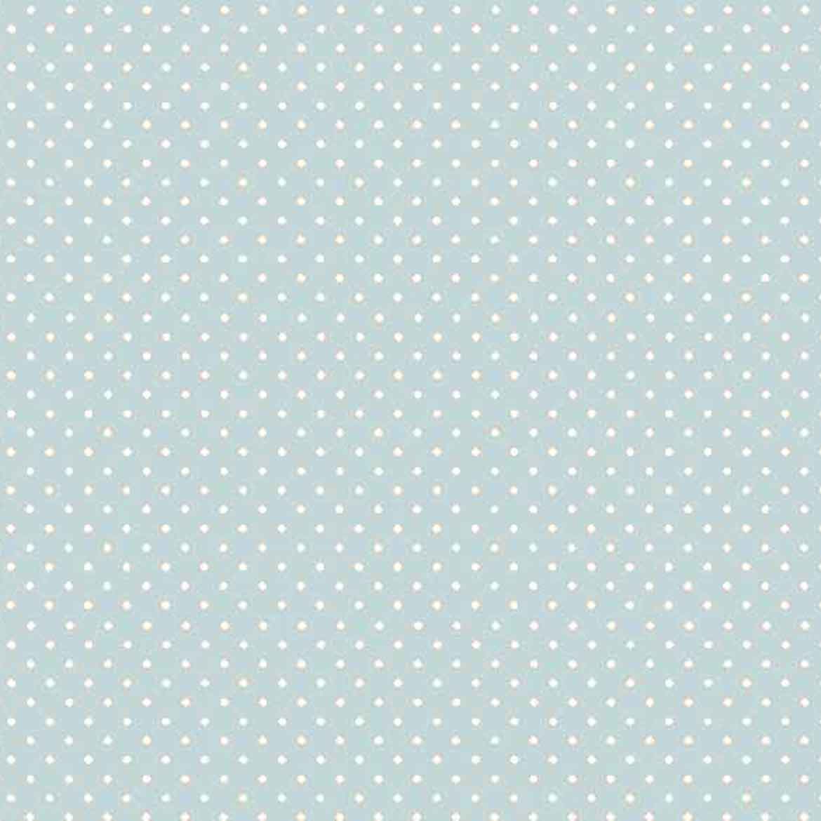 Spot On Baby Blue Cotton Fabric Makower 830/B2 - Basics Collection