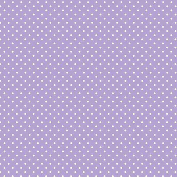 Spot On Lilac Cotton Fabric Makower 830/L - Basics Collection