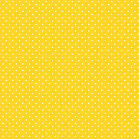 Spot on Sunshine Yellow Cotton Fabric Makower 830/Y63 - Basics Collection