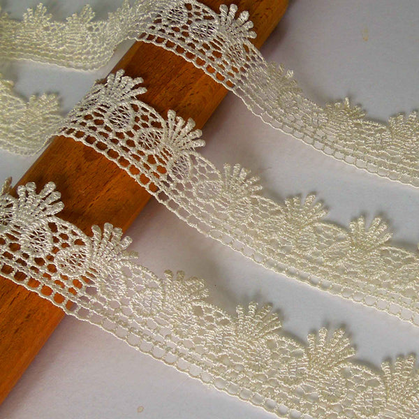 25mm Ivory Lace Guipure - Trimits