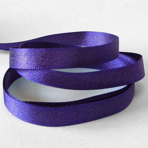 Glitter Satin Ribbon - Liberty - Purple - Berisfords - 10mm - 15mm - 25mm