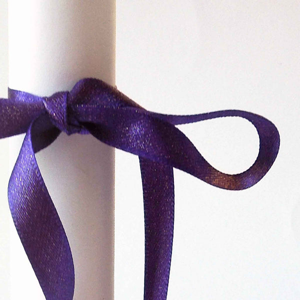 Glitter Satin Ribbon - Liberty - Purple - Berisfords - 10mm - 15mm - 25mm