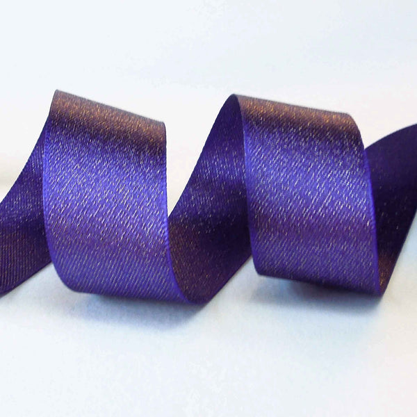 Glitter Satin Ribbon - Liberty - Purple - Berisfords - 10mm - 15mm - 25mm