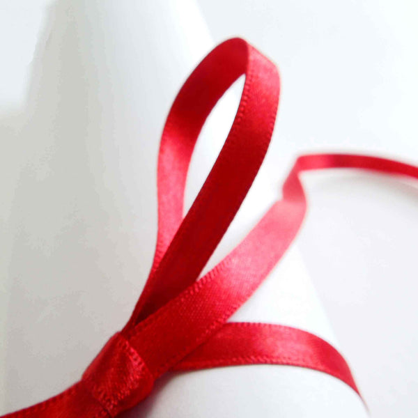 Satin Ribbon - Red 15 - Berisfords - 3mm - 7mm - 10mm