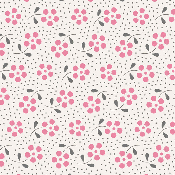 Tilda Meadow Pink Cotton Fabric Basics Collection - TD130082