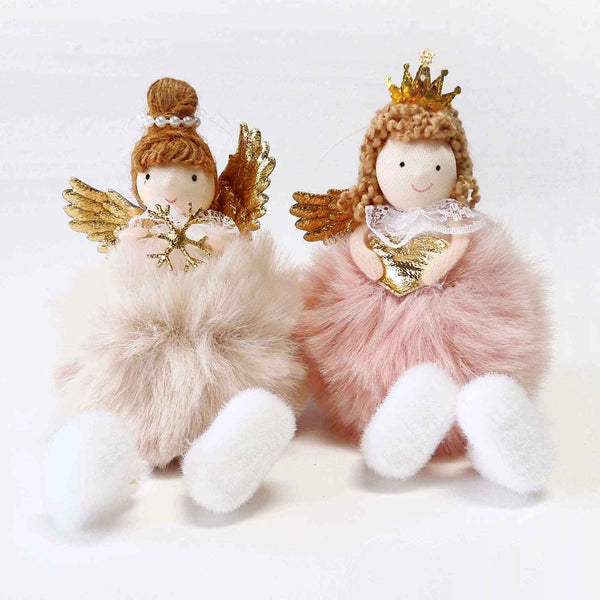 Fluffy Fairies Christmas Decorations - 22cm tall - Choice of 3 Colours