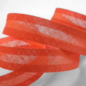 15mm Plain Bias Binding Orange - Single Fold