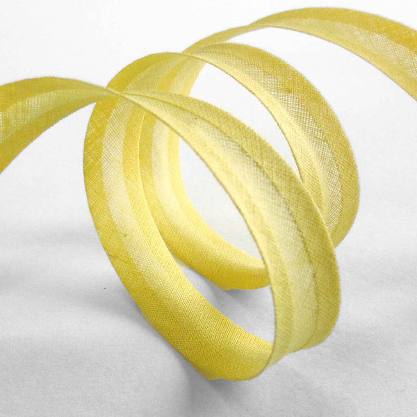 15mm Plain Bias Binding Yellow - Single Fold