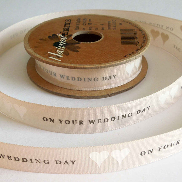 15mm On Your Wedding Day Ribbon - Berisfords