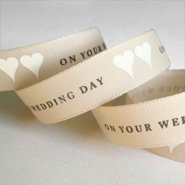 15mm On Your Wedding Day Ribbon - Berisfords