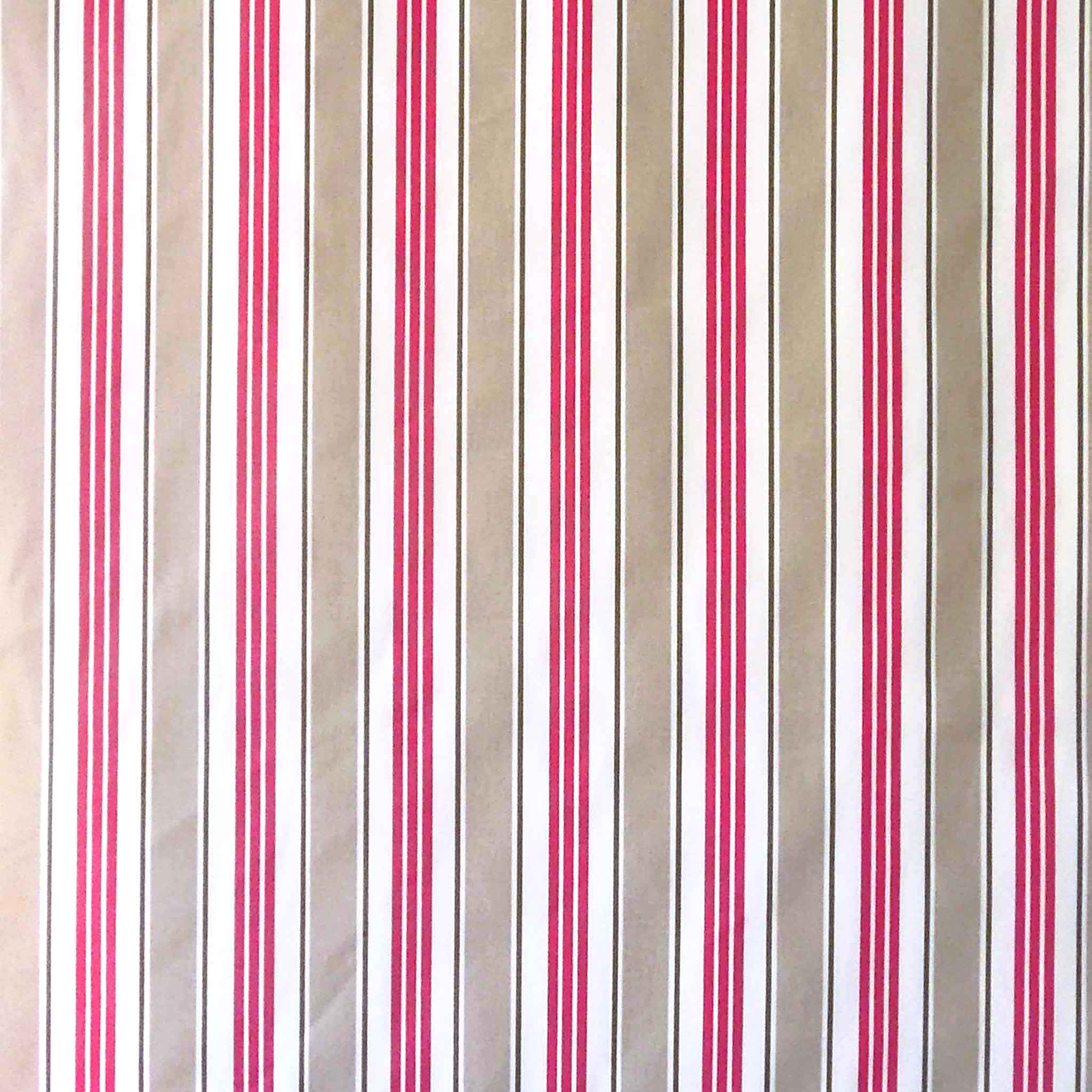 Deckchair Stripe Brown Red Furnishing Fabric - and Clarke