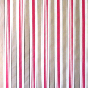 Deckchair Stripe Brown Red Furnishing Fabric - and Clarke