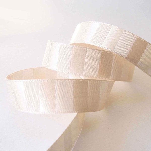 Tiger Stripe Ribbon Ivory Berisfords - 15mm