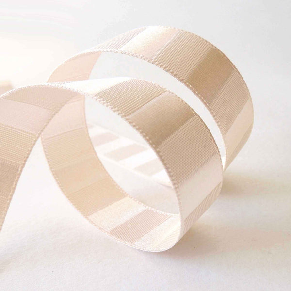 Tiger Stripe Ribbon Ivory Berisfords - 15mm