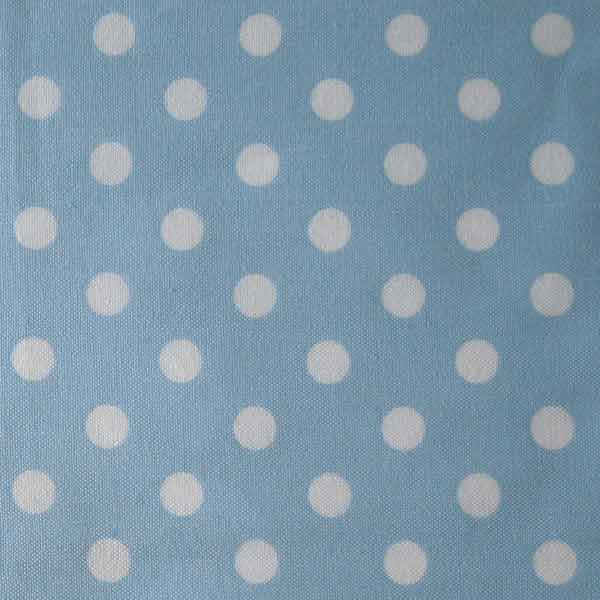 Pastel Dot Fabric, White Polka Dots on Baby Blue Cotton Fabric