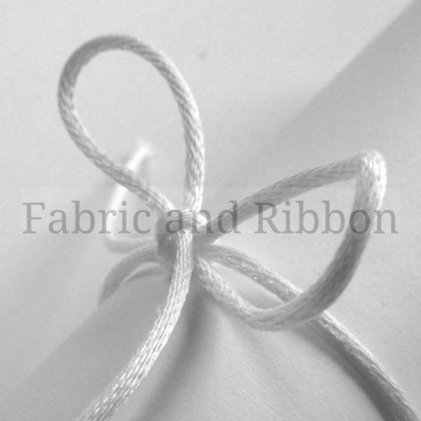 2mm Rattail Cord White Rope Ribbon - Berisfords