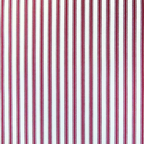 Ticking Stripe Red Cotton Fabric - Rose & Hubble