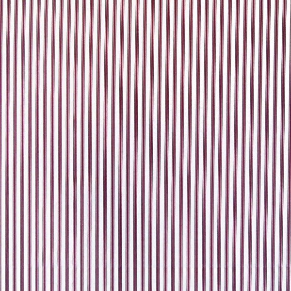 Ticking Stripe Red Cotton Fabric - Rose & Hubble