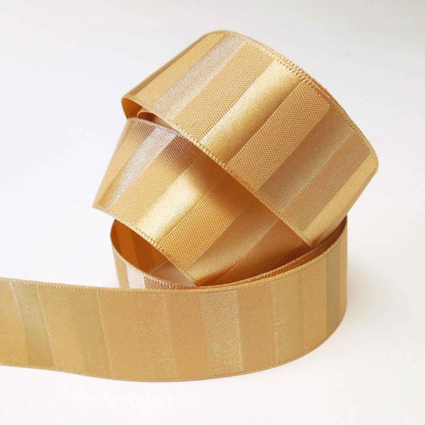 Tiger Stripe Ribbon Honey Gold Berisfords - 25mm