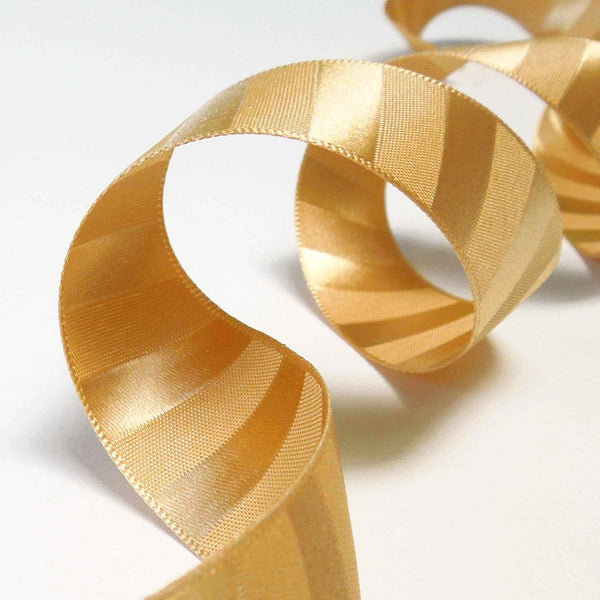 Tiger Stripe Ribbon Honey Gold Berisfords - 25mm