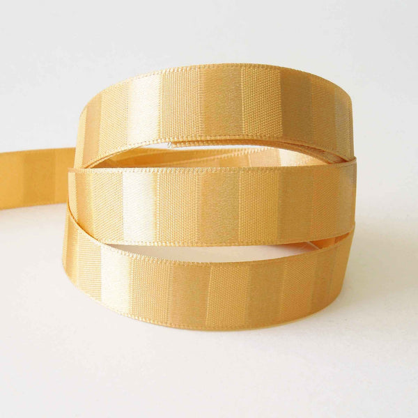 Tiger Stripe Ribbon Honey Gold Berisfords - 25mm