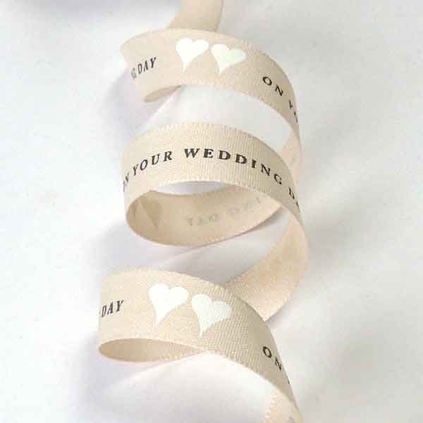 15mm On Your Wedding Day Ribbon - Berisfords