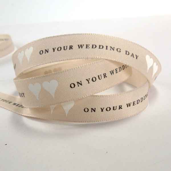 15mm On Your Wedding Day Ribbon - Berisfords