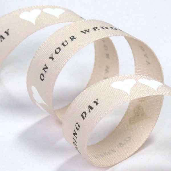 15mm On Your Wedding Day Ribbon - Berisfords