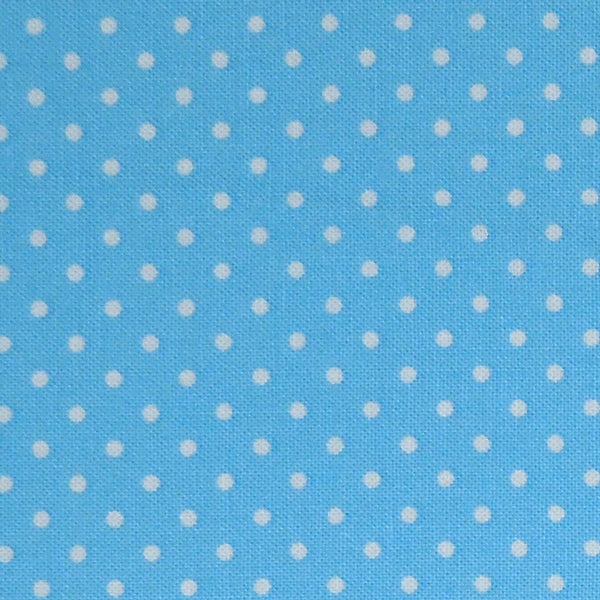 Small Polka Dot Mid Cornflower Blue - Cotton Fabric